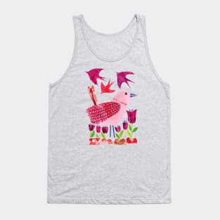 Pink Bird Tank Top